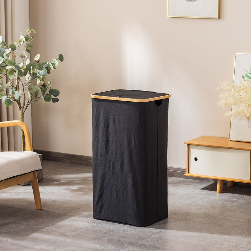 Laundry Basket with Removable Lid and Bamboo Frame | Kelmera