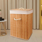 Laundry Basket Woven Natural Fiber Bamboo | Kelmera