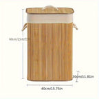 Laundry Basket Woven Natural Fiber Bamboo | Kelmera