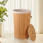 Laundry Basket Woven Natural Fiber Bamboo | Kelmera