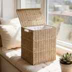 Laundry Basket Woven Natural Fiber Stackable | Kelmera