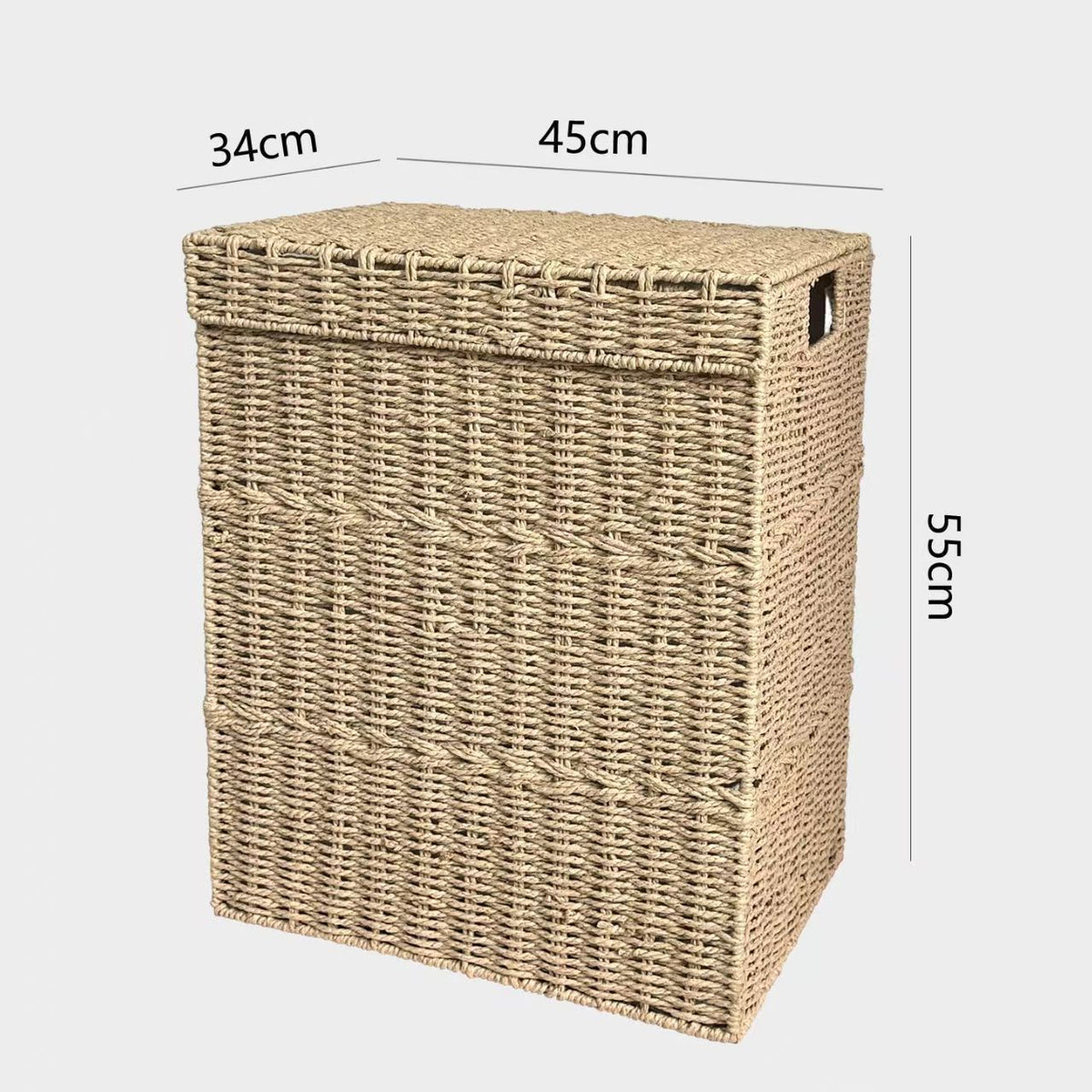 Laundry Basket Woven Natural Fiber Stackable | Kelmera
