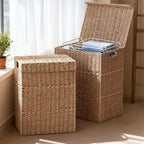 Laundry Basket Woven Natural Fiber Stackable | Kelmera