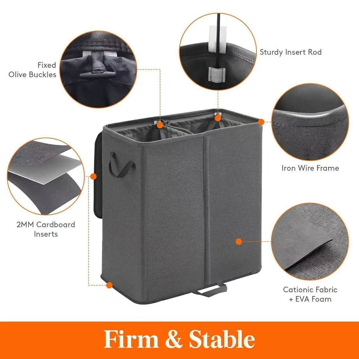 Laundry Container with Separating Compartments | Kelmera