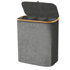 Laundry Separation System with Bamboo Lid and Multiple Compartments | Kelmera