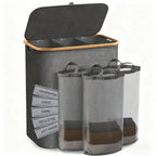 Laundry Separation System with Three Compartments and Removable Inner Pockets | Kelmera