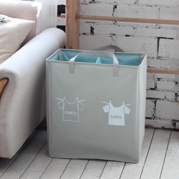 Laundry Separator Basket with Handles and Compartments | Kelmera