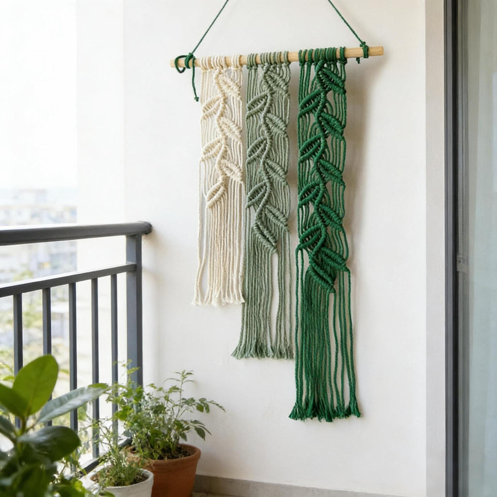 Leaf Pattern Macrame Wall Hanging | Kelmera