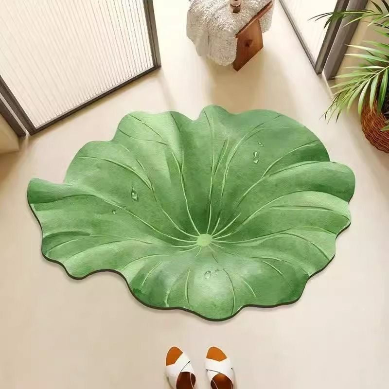 Leaf-Shaped Decorative Area Rug | Kelmera
