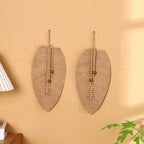Leaf-Shaped Macrame Wall Art | Kelmera