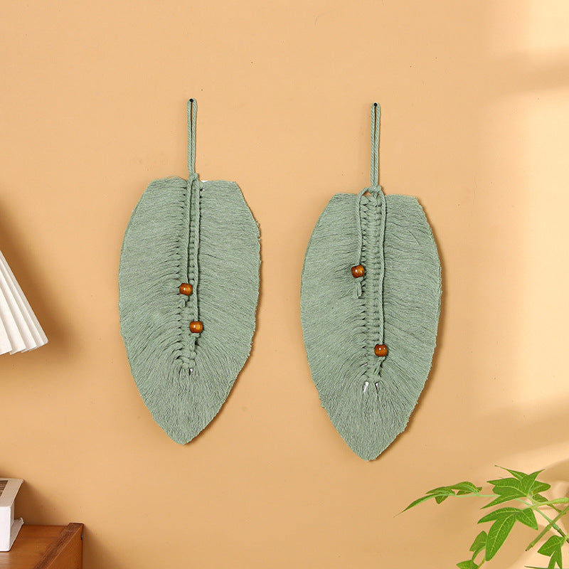 Leaf-Shaped Macrame Wall Art | Kelmera