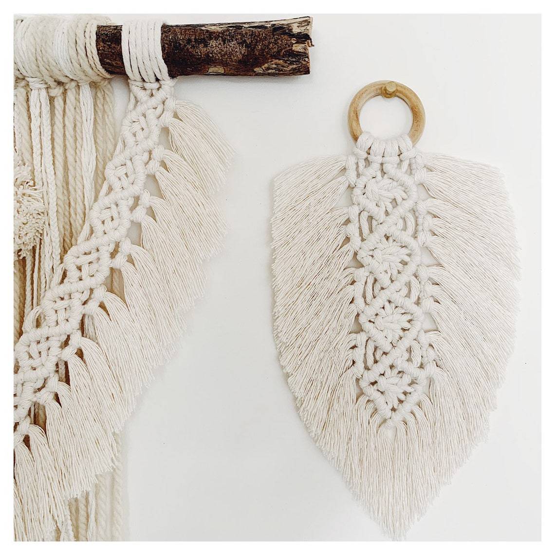 Leaf Shaped Macrame Wall Decor | Kelmera