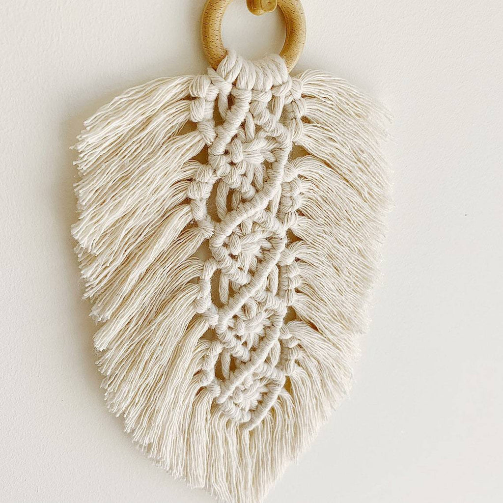 Leaf Shaped Macrame Wall Decor | Kelmera