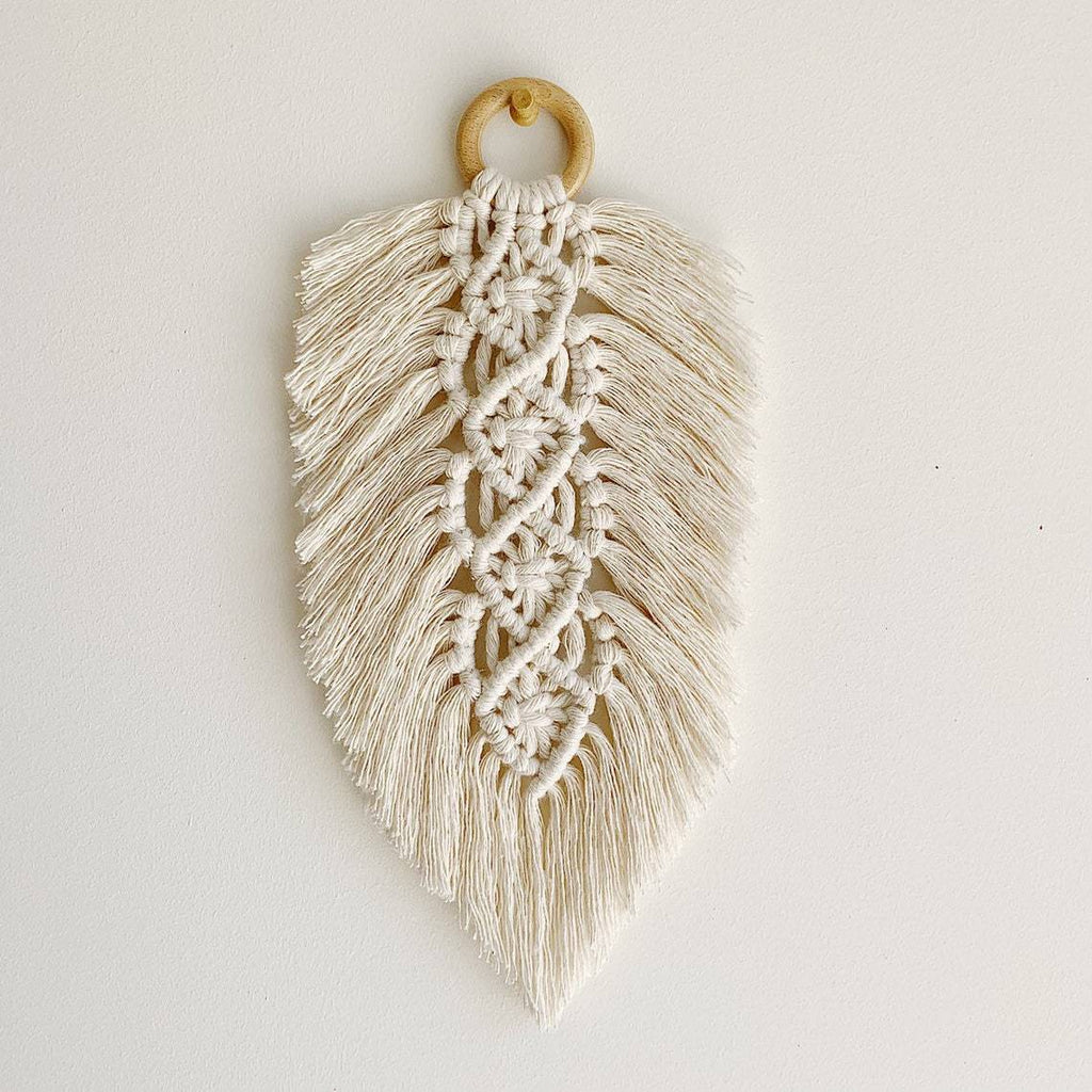 Leaf Shaped Macrame Wall Decor | Kelmera