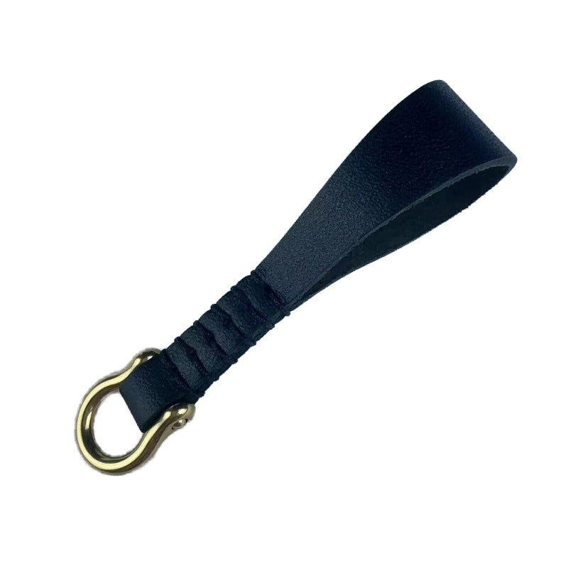 Leather Keychain Royal Blue Natural | Kelmera