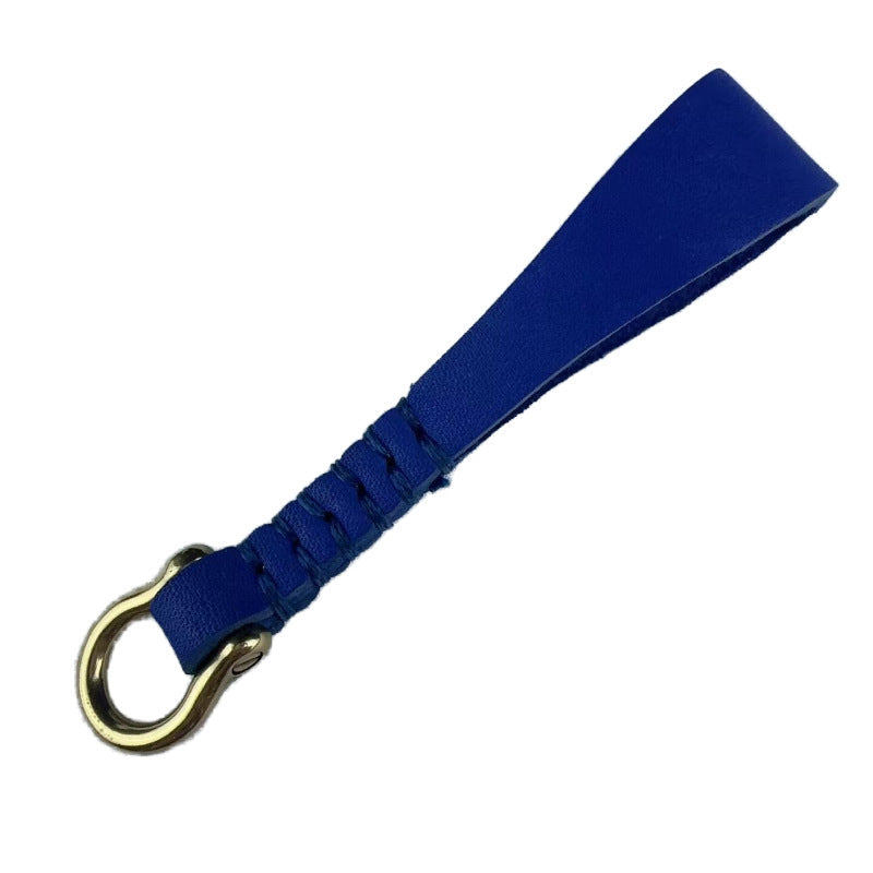 Leather Keychain Royal Blue Natural | Kelmera