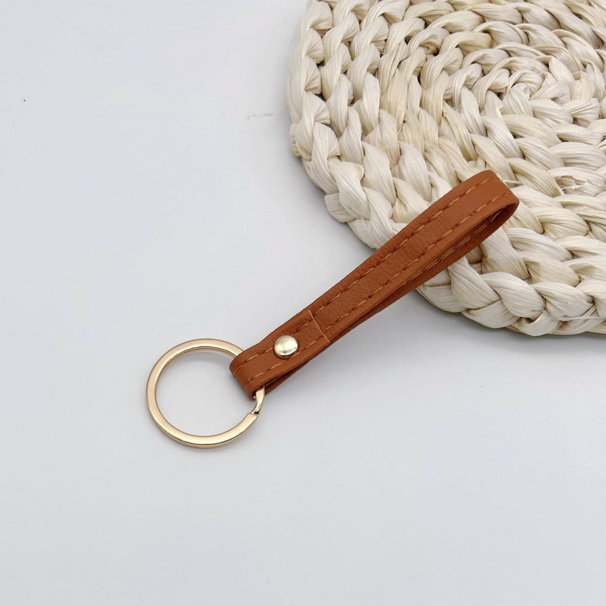 Leather Keychain Soft Textile Metal | Kelmera