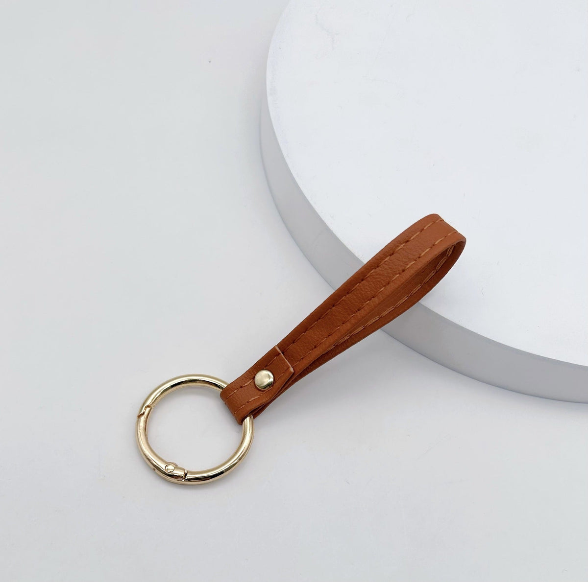 Leather Keychain Soft Textile Metal | Kelmera