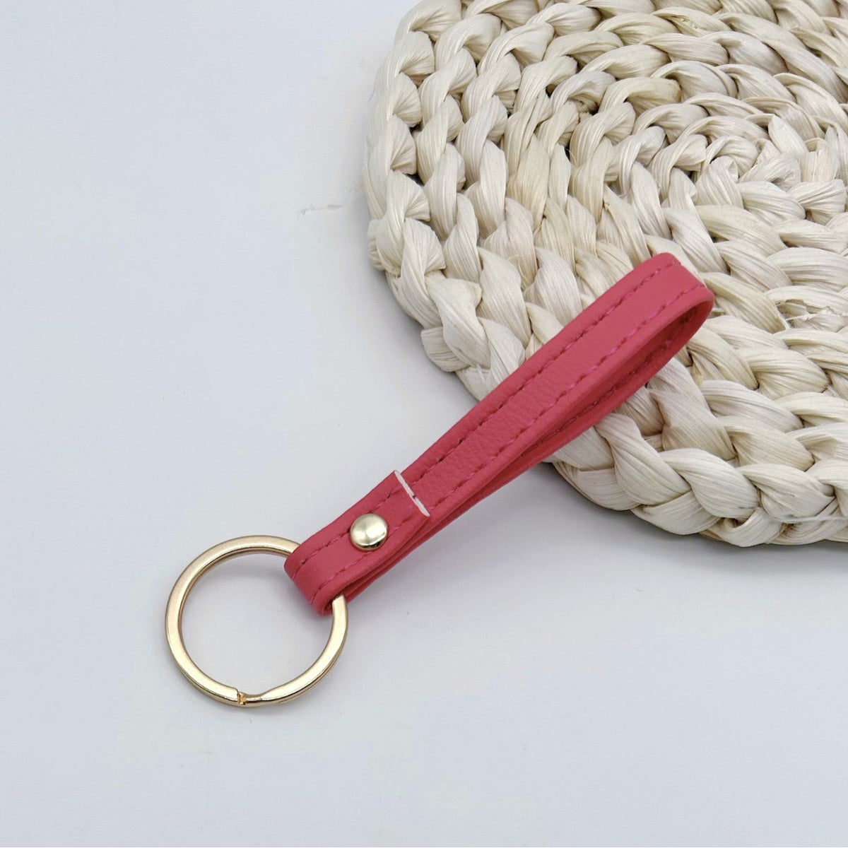 Leather Keychain Soft Textile Metal | Kelmera