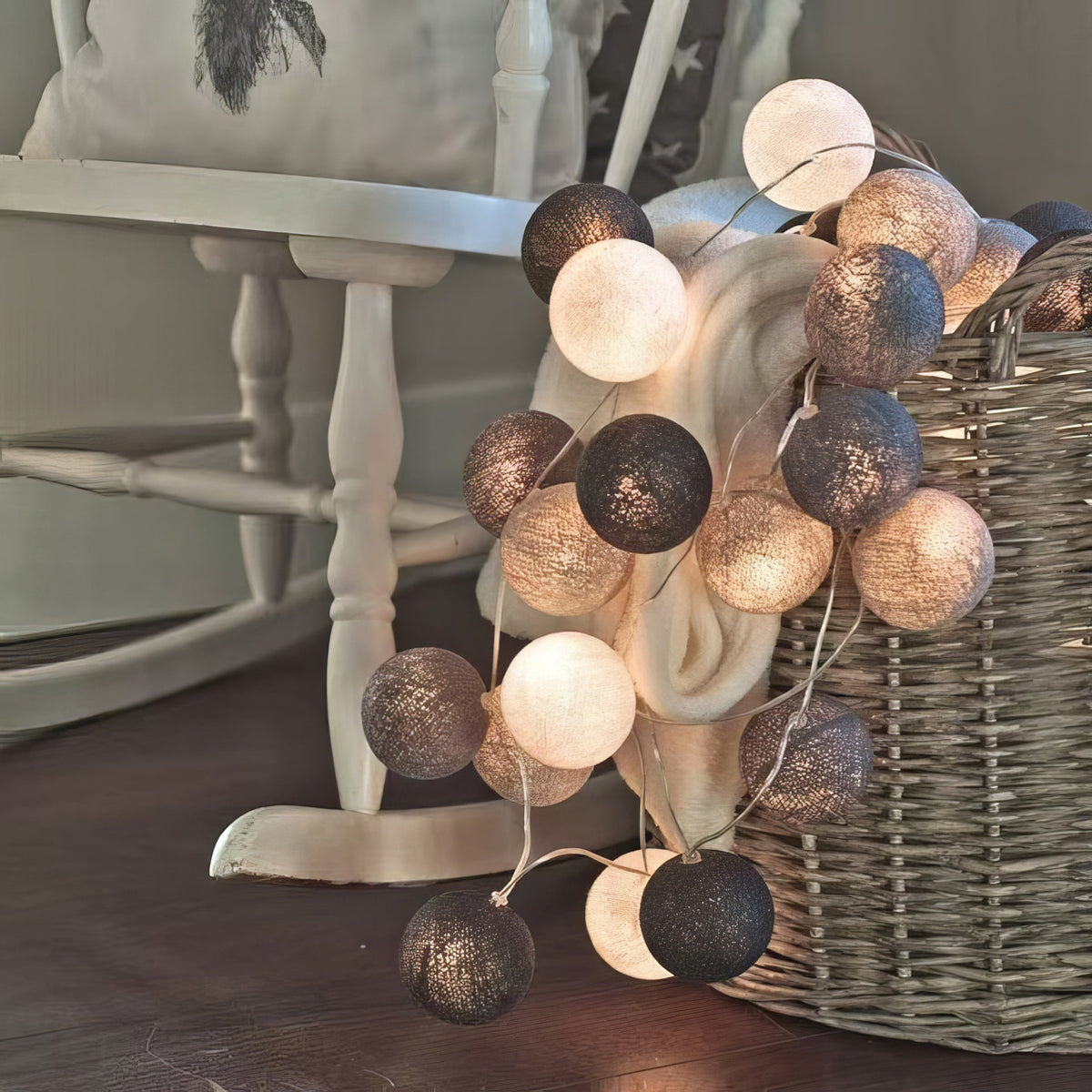 LED Cotton Ball String Lights Decorative Indoor Fairy Lanterns | Kelmera