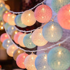 LED Cotton Ball String Lights Decorative Indoor Fairy Lanterns | Kelmera