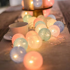 LED Cotton Ball String Lights Decorative Indoor Fairy Lanterns | Kelmera