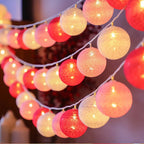 LED Cotton Ball String Lights Decorative Indoor Fairy Lanterns | Kelmera