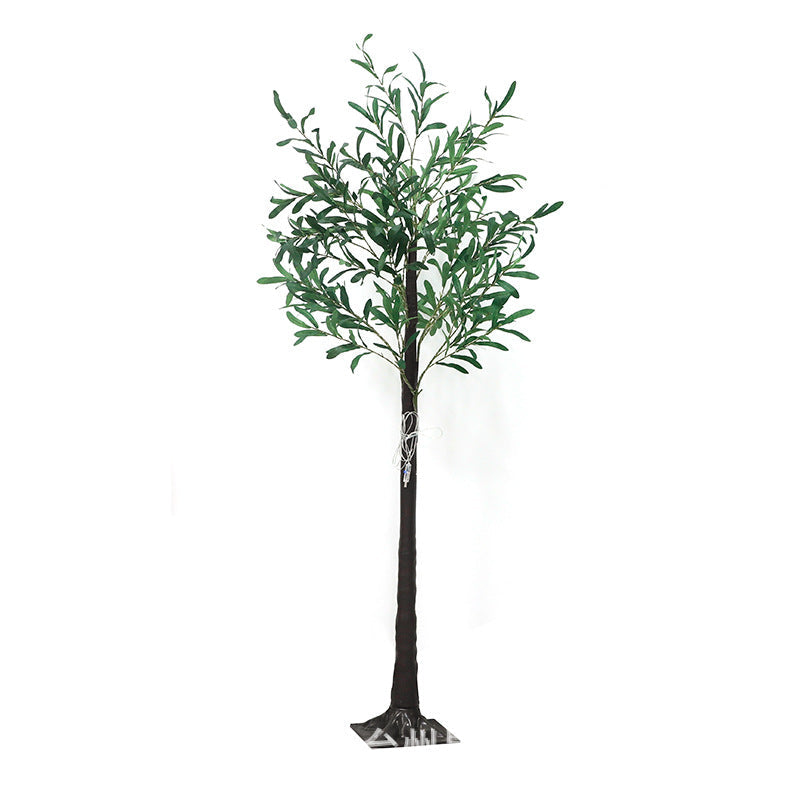 LED-Lit Artificial Olive Tree Floor Lamp | Kelmera