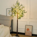 LED-Lit Artificial Olive Tree Floor Lamp | Kelmera