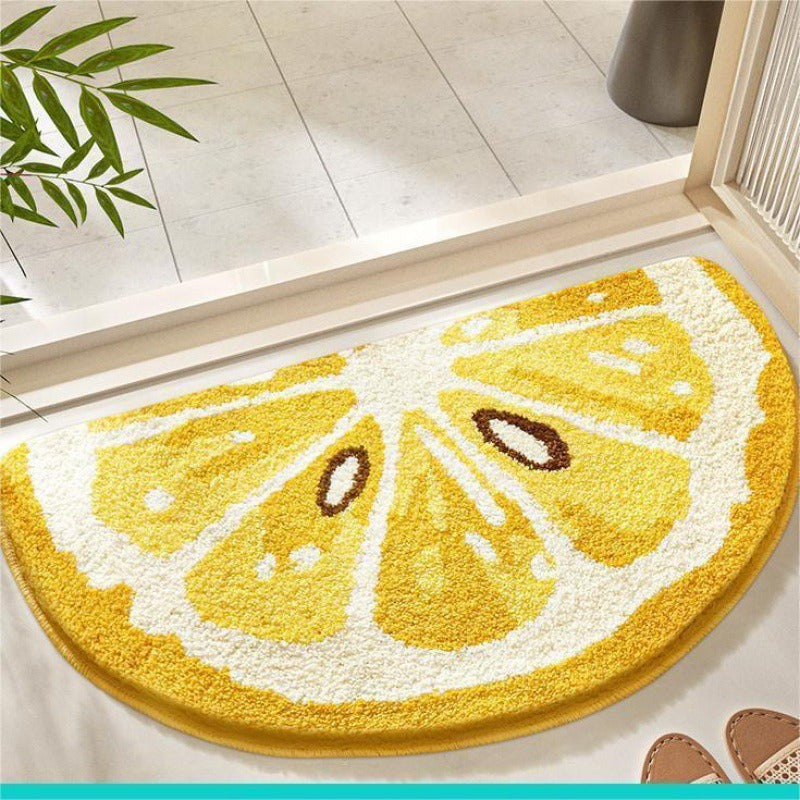 Lemon Slice Shape Bath Mat | Kelmera