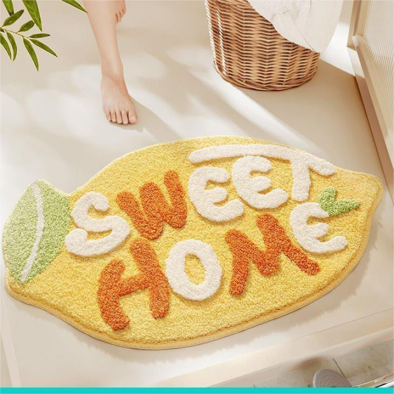 Lemon Slice Shape Bath Mat | Kelmera