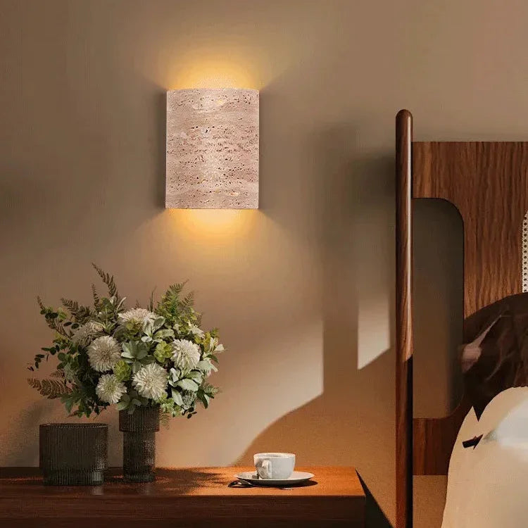 Linvunda Travertine Wall Lamp