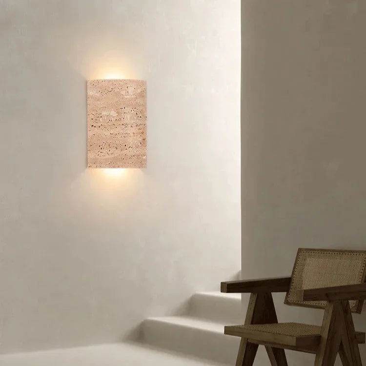 Linvunda Travertine Wall Lamp