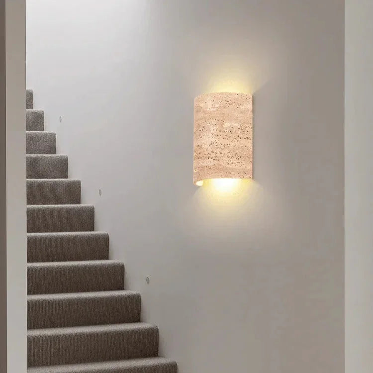 Linvunda Travertine Wall Lamp