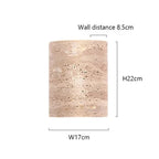 Linvunda Travertine Wall Lamp