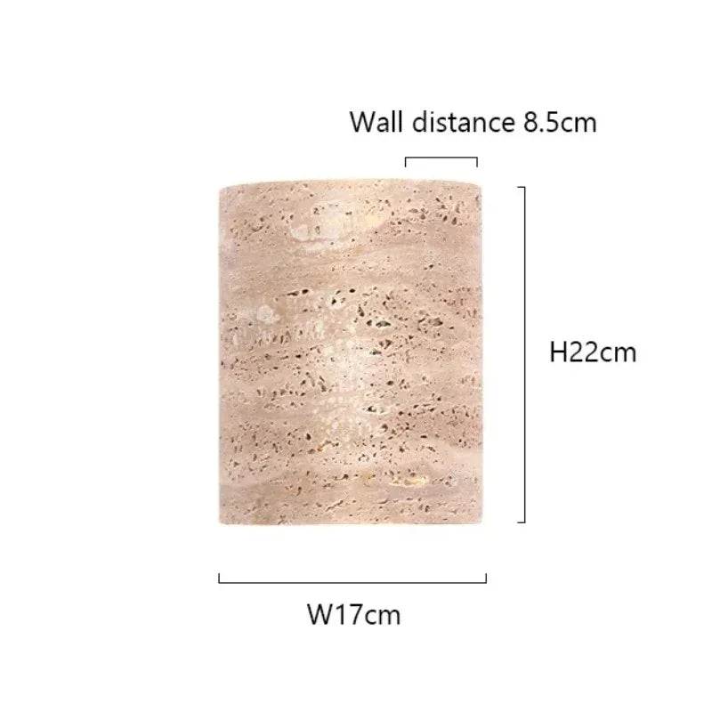 Linvunda Travertine Wall Lamp