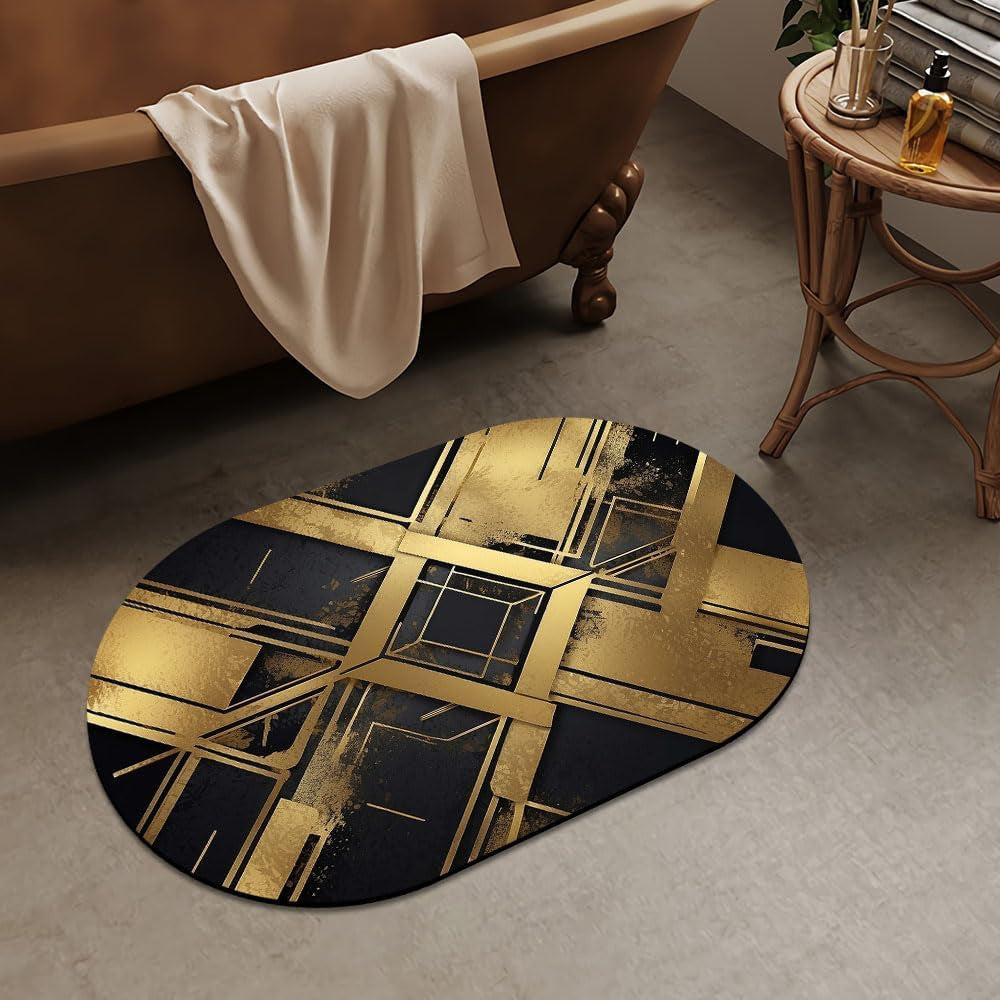 Luxurious Abstract Marble Design Bath Mat | Kelmera