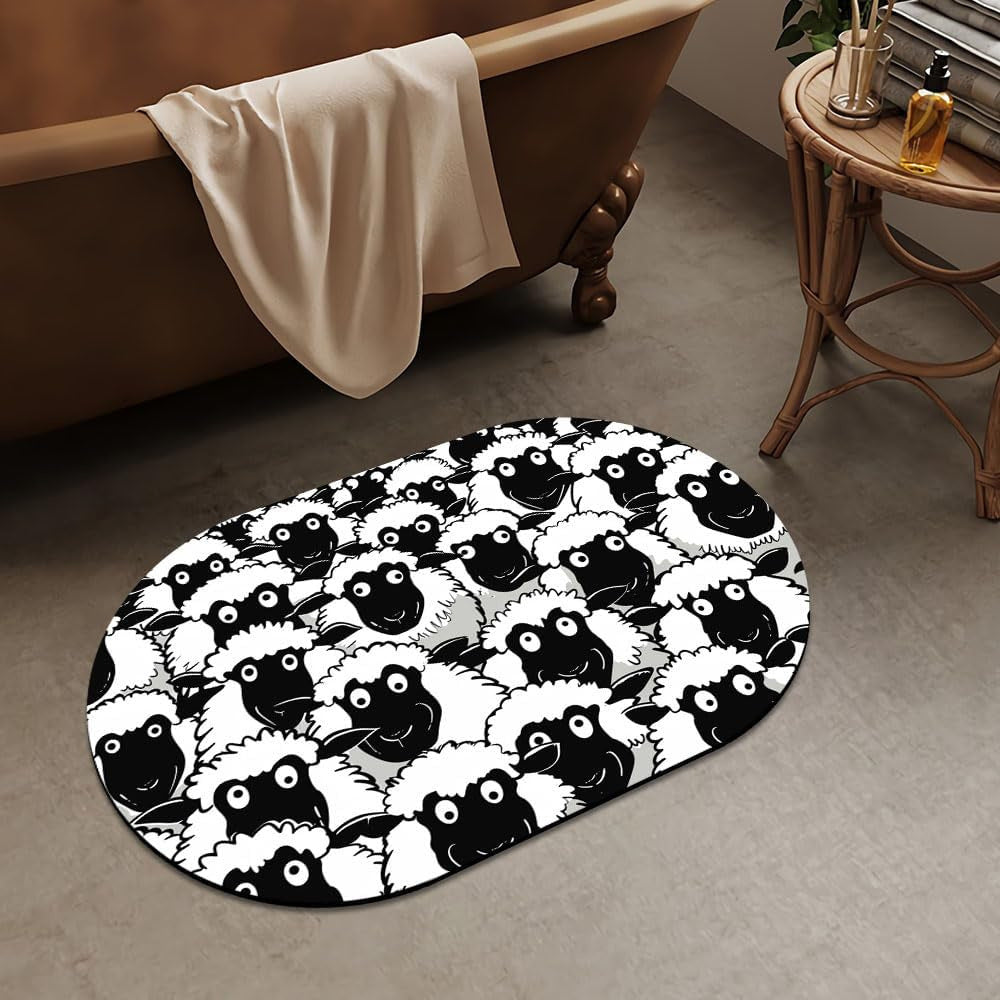 Luxurious Abstract Marble Design Bath Mat | Kelmera