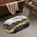Luxurious Abstract Marble Design Bath Mat | Kelmera