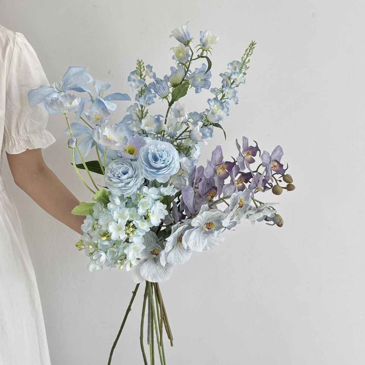 Luxurious Artificial Flower Bouquet with Blooming Orchids | Kelmera