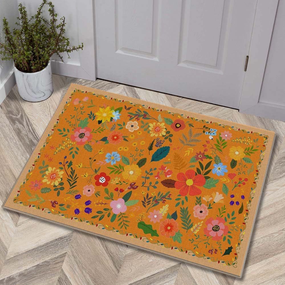 Luxurious Floral Design Bath Mat | Kelmera