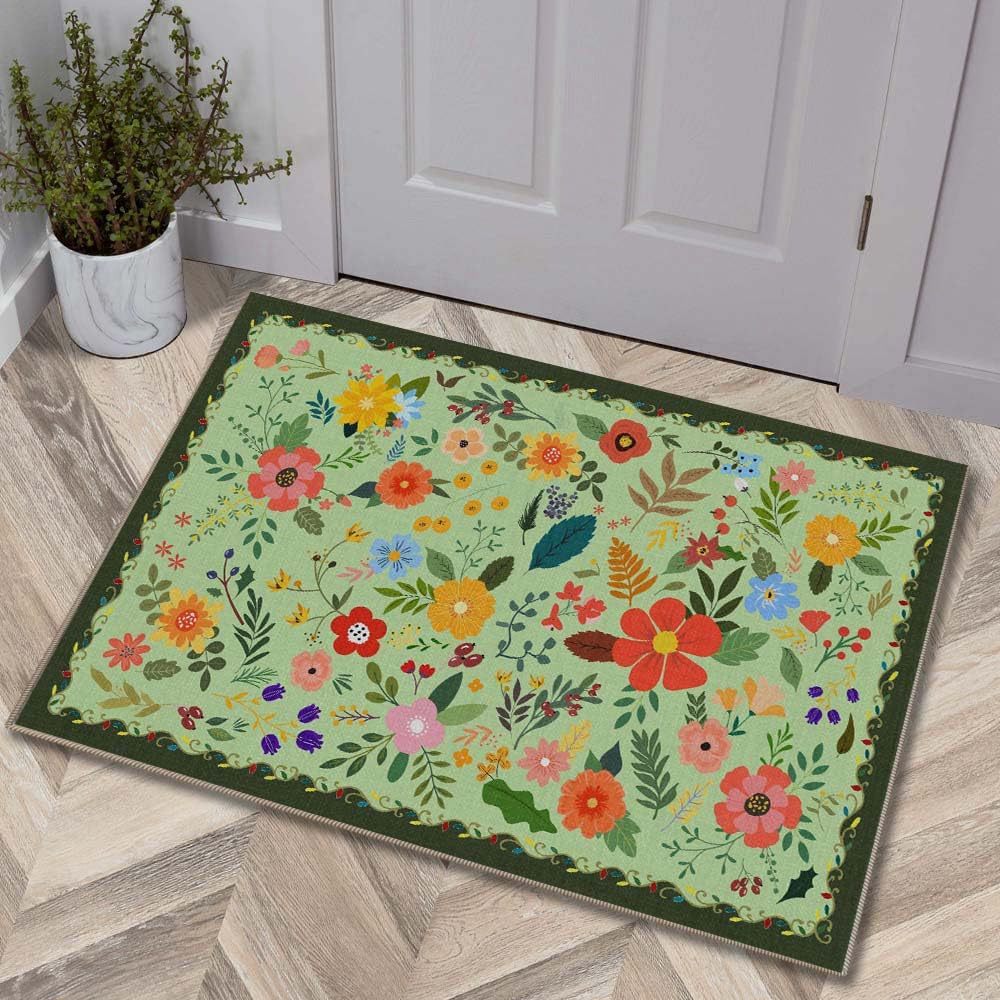 Luxurious Floral Design Bath Mat | Kelmera