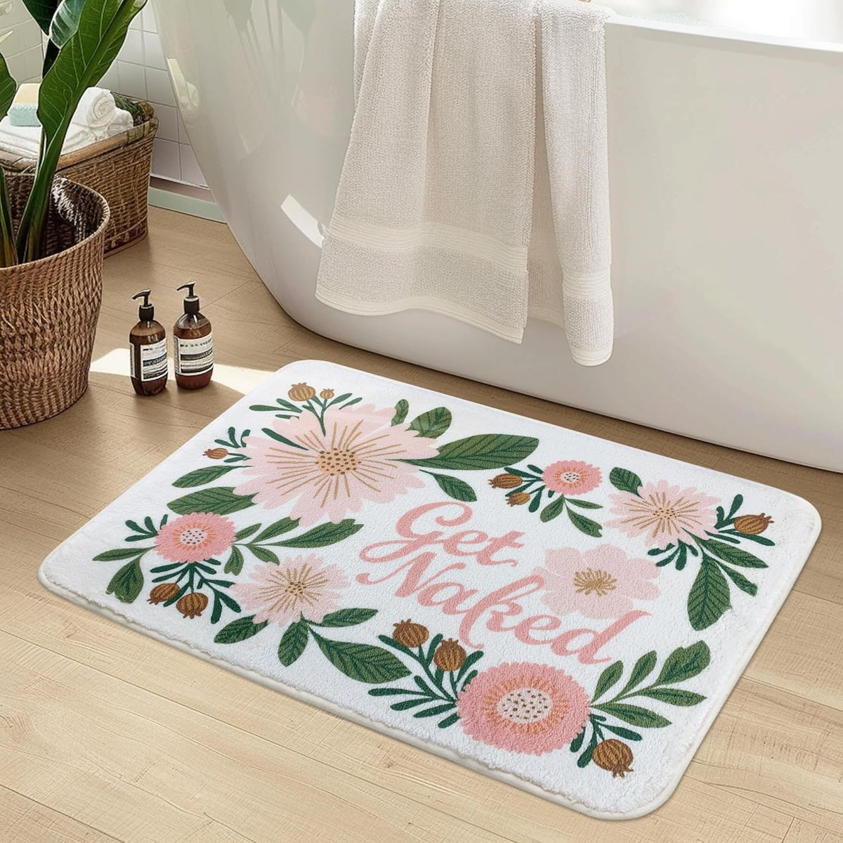Luxurious Floral Design Bath Mat | Kelmera