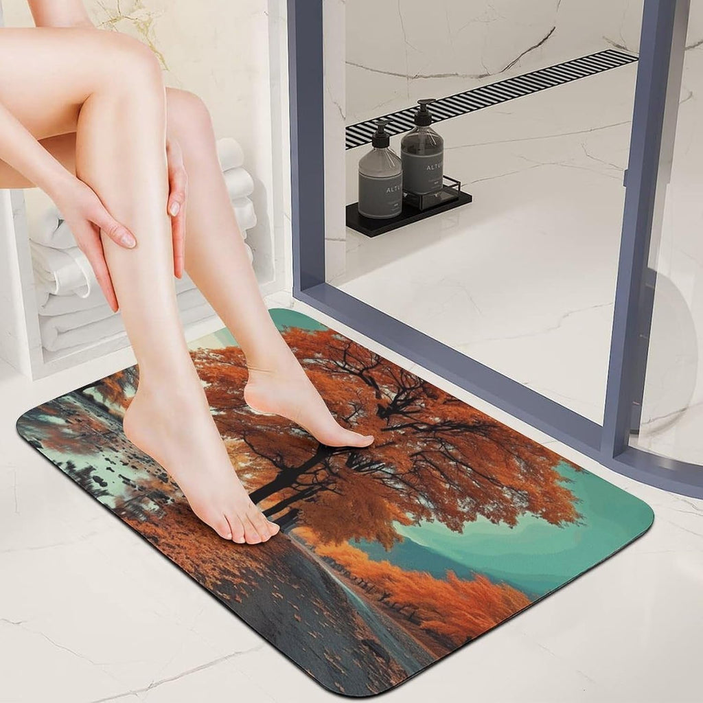 Luxurious Non-Slip Marble Design Bath Mat | Kelmera