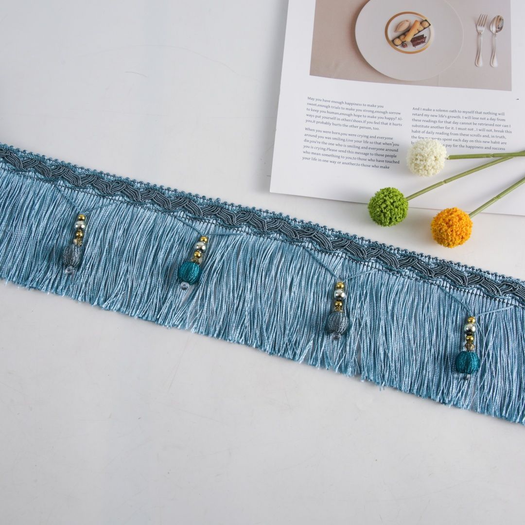 Luxury Fringe Braid with Bead Trim | Kelmera