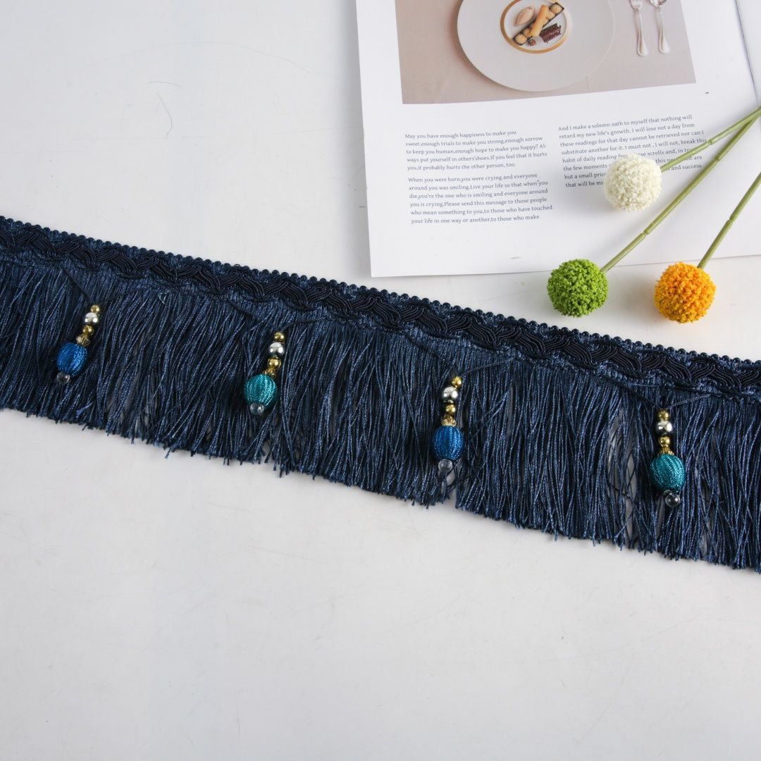 Luxury Fringe Braid with Bead Trim | Kelmera
