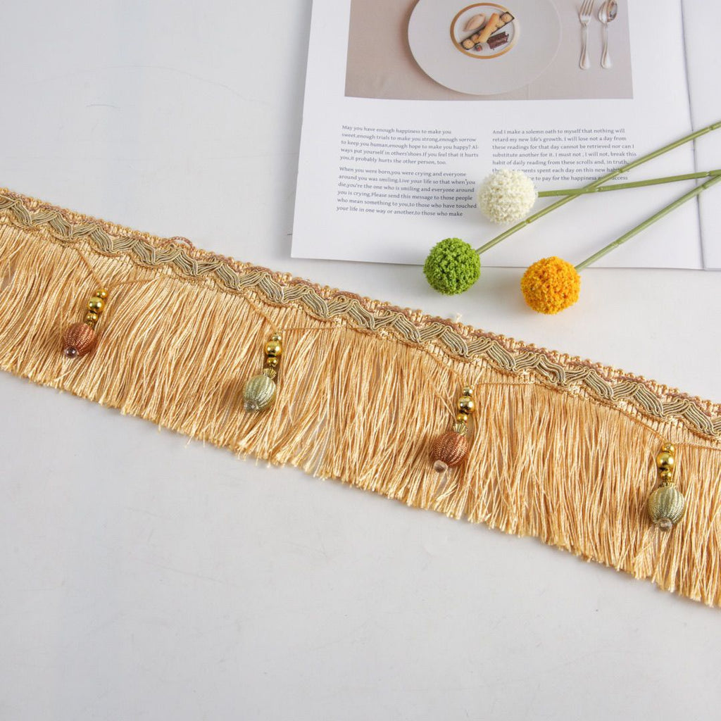 Luxury Fringe Braid with Bead Trim | Kelmera