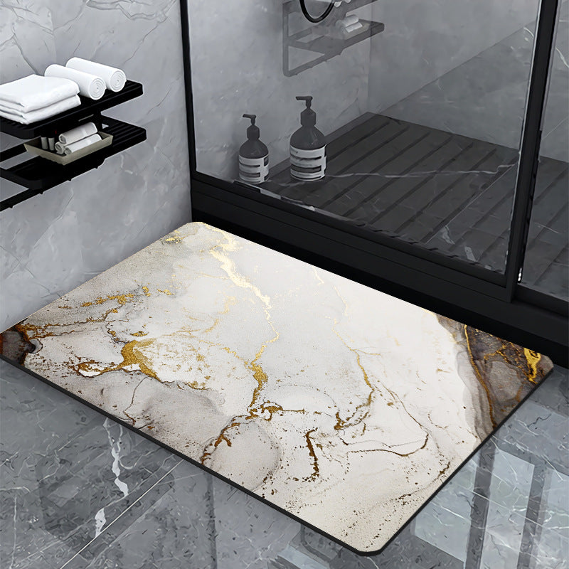 Luxury Marble-Effect Bath Mat | Kelmera
