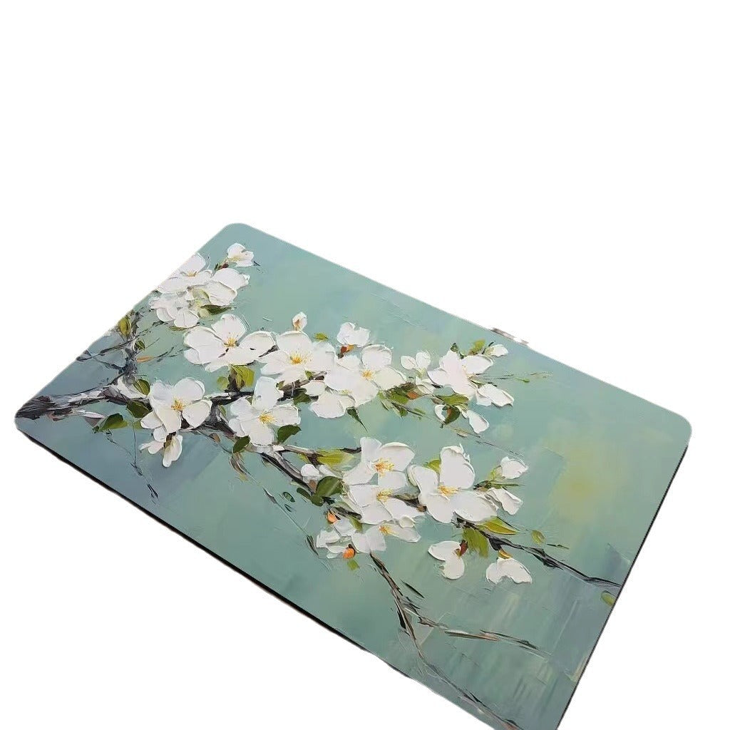 Luxury Textured Floral Bath Mat | Kelmera