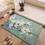 Luxury Textured Floral Bath Mat | Kelmera
